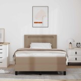 Cumpara ieftin Pat cu arcuri Cappuccino 120 x 200 cm Piele artificiala