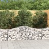 Coșuri Gabion Arcuite vidaXL, 200x50x60/80cm, Fier Galvanizat, Set 50 Bucăți, Argintiu - Barieră Decorativă Gradina