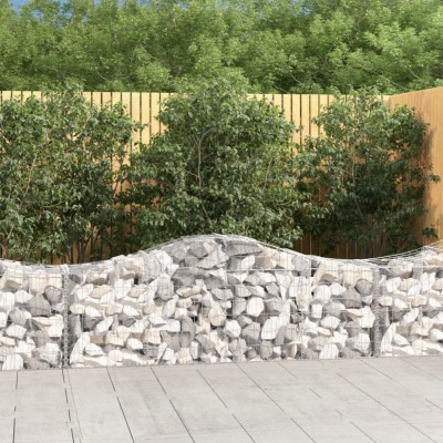 vidaXL Coșuri gabion arcuite 50 buc, 200x50x60/80 cm, fier galvanizat foto