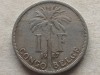 CONGO BELGIAN-1 FRANC 1927, Africa, Cupru-Nichel