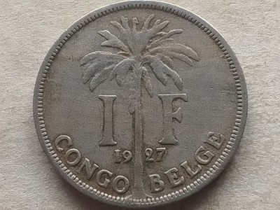 CONGO BELGIAN-1 FRANC 1927 foto