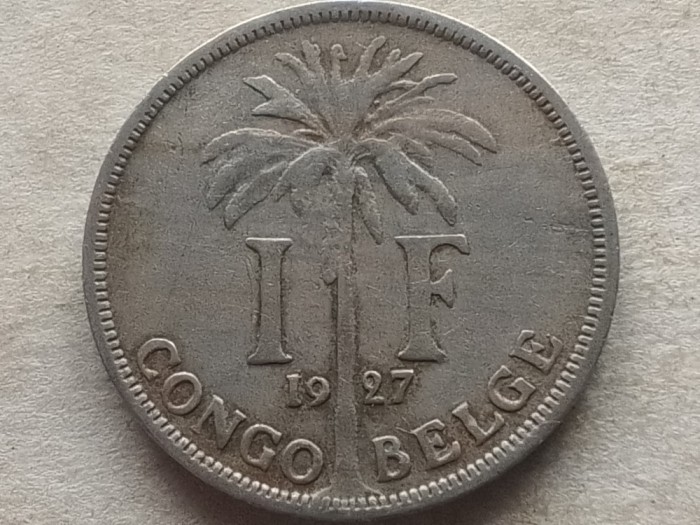 CONGO BELGIAN-1 FRANC 1927