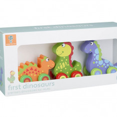 Primii mei dinozauri - set jucarii cu roti, Orange Tree Toys