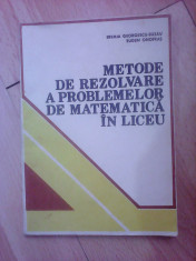 Metode de rezolvare a problemelor de matematica in liceu foto