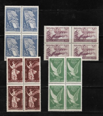 ROMANIA 1947 - PACEA, BLOCURI MNH - LP 208 foto