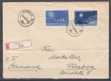 ROMANIA 1961 LP 520 ECLIPSA TOTALA DE SOARE SERIE/PLIC RECOMANDAT 1961 ROMANIA-GERMANIA