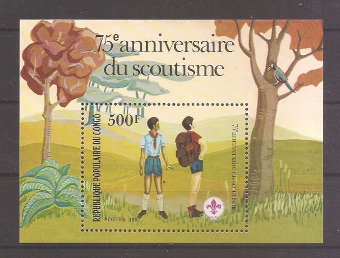 Congo 1982 - Cea de-a 75-a aniversare a Mișcării Boy Scout colita, MNH