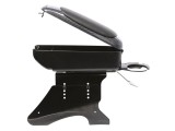 Cotiera auto universala Carpoint carbon, tapitata cu vinil negru