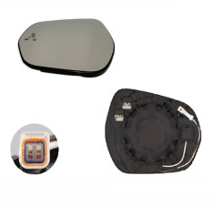 Geam oglinda exterioara cu suport fixare Ford Fiesta, 2017-, partea Stanga, incalzit; sticla convexa; geam cromat; cu functie de unghi mort, View Max