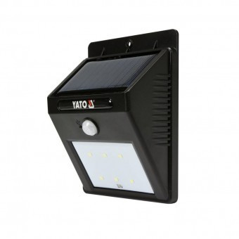 Lampa solara cu senzor Yato 120 lm, 6000K, IP65, Led