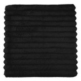 Fată de pernă decorativă flanel, neagră, 45x45 cm, CMCLASS