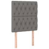 Cumpara ieftin Tablie de pat gri inchis 80x7x118/128 cm, material textil