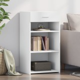 Dulap Gossi alb 50x42.5x93 cm, lemn prelucrat, bufet living, depozitare, design modern