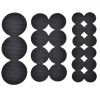 Set 52 Protectii Autoadezive Mobilier EVA, Negru, Diverse Dimensiuni: 4.5cm, 3.2cm, 2.2cm. Protectie zgarieturi