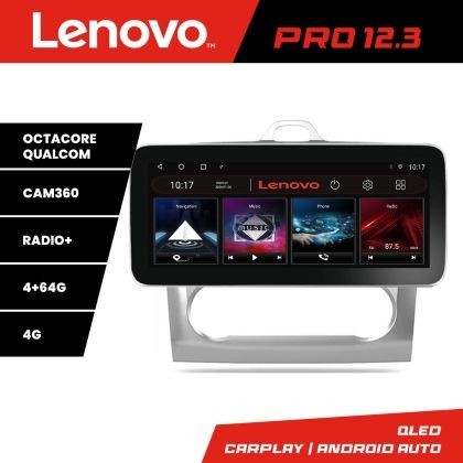 Navigatie Ford Focus clima automata K-140-automatic Lenovo PRO 4+64 12.3 inch qled android 4G DSP gps internet CarStore Technology