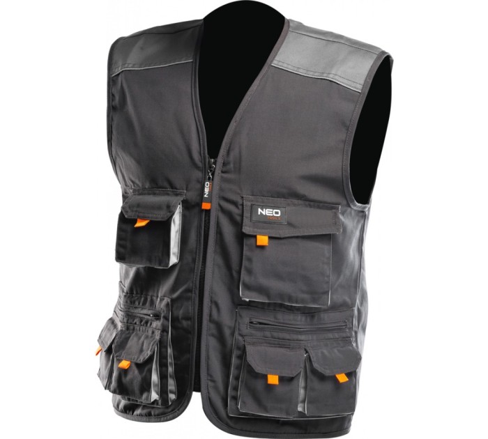 Vesta de lucru, negru, XL