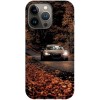 Husa compatibila cu Apple iPhone 12 Pro Max model Audi in Autumn road, Silicon, TPU, Viceversa, Transparent, Carcasa