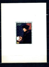 Congo 1970 - Erasmus, pictura H.Holbein, colita ndt DELUXE foto