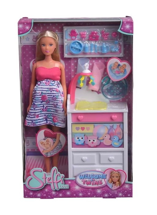 Papusa Steffi Cu Gemeni Si Accesorii