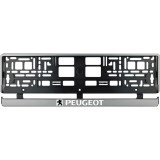 Set 2 bucati, suport numar inmatriculare argintiu Peugeot
