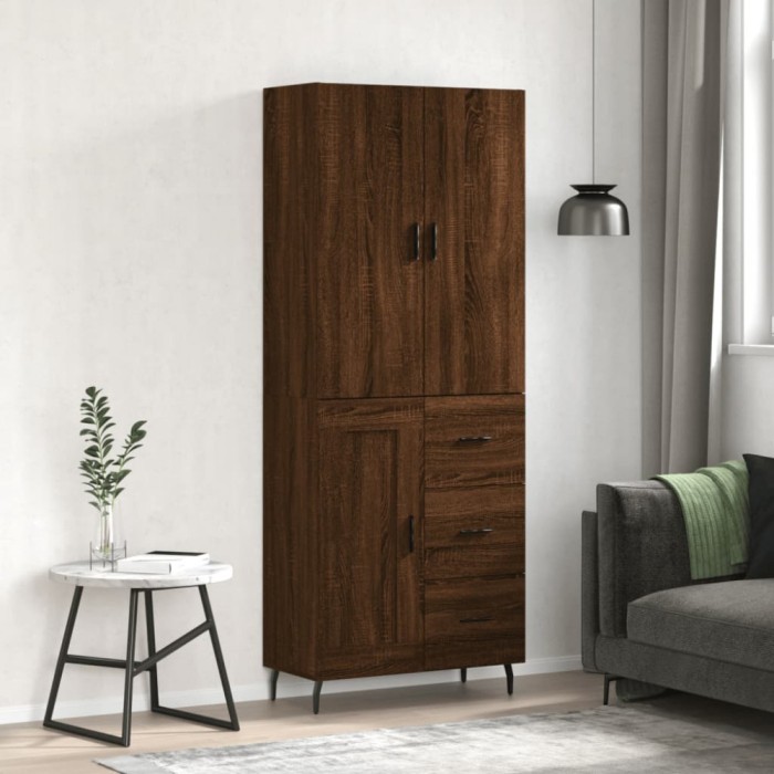 vidaXL Dulap &icirc;nalt, stejar maro, 69,5x34x180 cm, lemn compozit 3196034