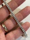 BRATARA PLATINA 950 - TENNIS + 59 Diamante x 0.12ct = 7CT - 32g. - Vintage !