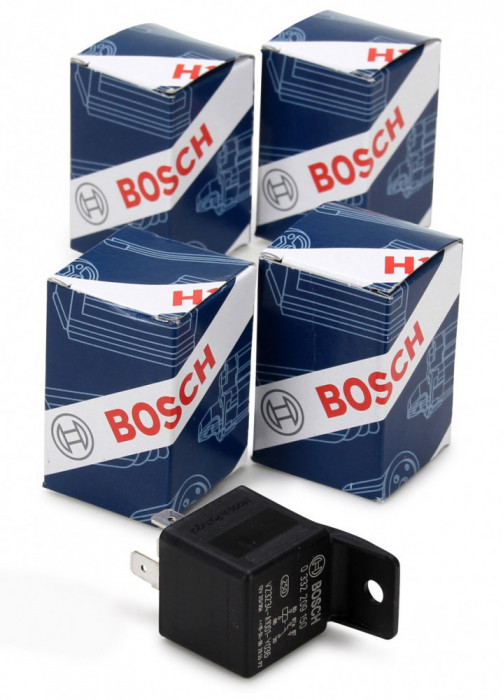 Set 4 Buc Releu Universal Bosch 12V 30A 5 Poli 0 332 209 150