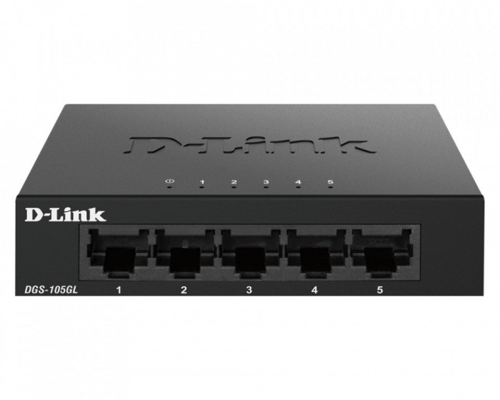 SWITCH D-LINK 5 porturi Gigabit. carcasa metalica, &quot;DGS-105GL&quot; (include timbru