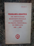 PROGRAMUL DIRECTIVA DE DEZVOLTARE ECONOMICO SOCIALA A ROMANIEI... 1981-1985