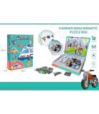 Puzzle-carton cu Magnete pentru Copii - Vehicule
