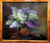 Pictura - Vas cu liliac, Flori, Ulei, Impresionism