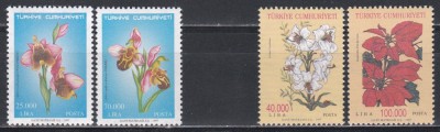 Turcia 1997 - Flori, 2 Serii, MNH foto