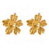 Cumpara ieftin Cercei Fleur d&rsquo;Or, Otel Placat cu Aur 18K - 89687-0