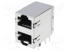 Conector RJ45 TE Connectivity Cat 5 ecranat 8 pini THT pentru PCB