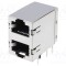 Conector RJ45 TE Connectivity Cat 5 ecranat 8 pini THT pentru PCB