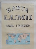 Harta Lumii// Directia Topografica Militara Bucuresti 1978, de mari dimensiuni