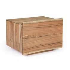 Noptiera 1 sertar din lemn maro Aron 60 cm x 45 cm x 45 h