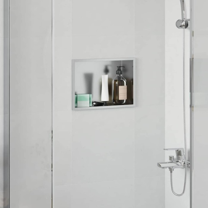 Nisă de Duș Argintiu 30 x 20 x 9.5 cm Oţel inoxidabil