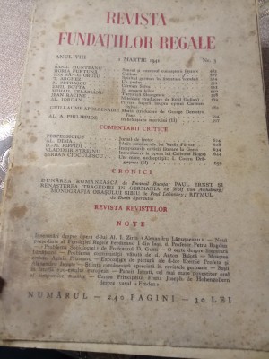 CI. Revista Fundatilor Regale martie 1945 foto