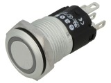Comutator anti-vandalism, 2 poziții, SPDT, iluminare LED inelară