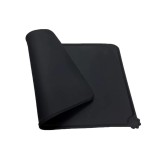 Covoras din silicon pentru animale flippy, pentru bol de apa si mancare, antiderapant, margini ridicate pentru a mentine apa, 48.5x30 cm, negru