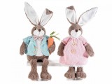 Cumpara ieftin Set 2 figurine Iepurasi Paste din textil 16x10x56 cm