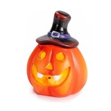 Cumpara ieftin Dovleac Halloween teracota multicolora cu led &Oslash; 6 cm x 10 H