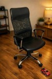 Scaun birou / gaming Antares International &ndash; negru, ergonomic, mesh cu tetieră