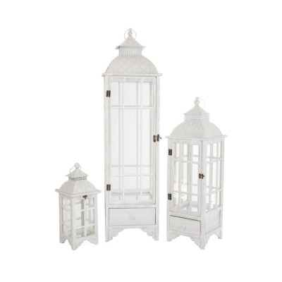 Set 3 felinare White Washed foto