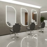 Consolă de coafură, frizerie și cosmetică cu oglindă LED 170x70 PRO acrilic