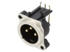 Plastic Panel Mount PCB 3 Pin Connector