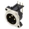 Plastic Panel Mount PCB 3 Pin Connector