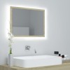 Oglinda Baie LED vidaXL Stejar Sonoma 60x8.5x37 cm Acril RGB Orizontala/Verticala