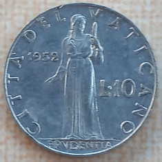 (M2073) MONEDA VATICAN - 10 LIRE 1952, PAPA PIUS XII